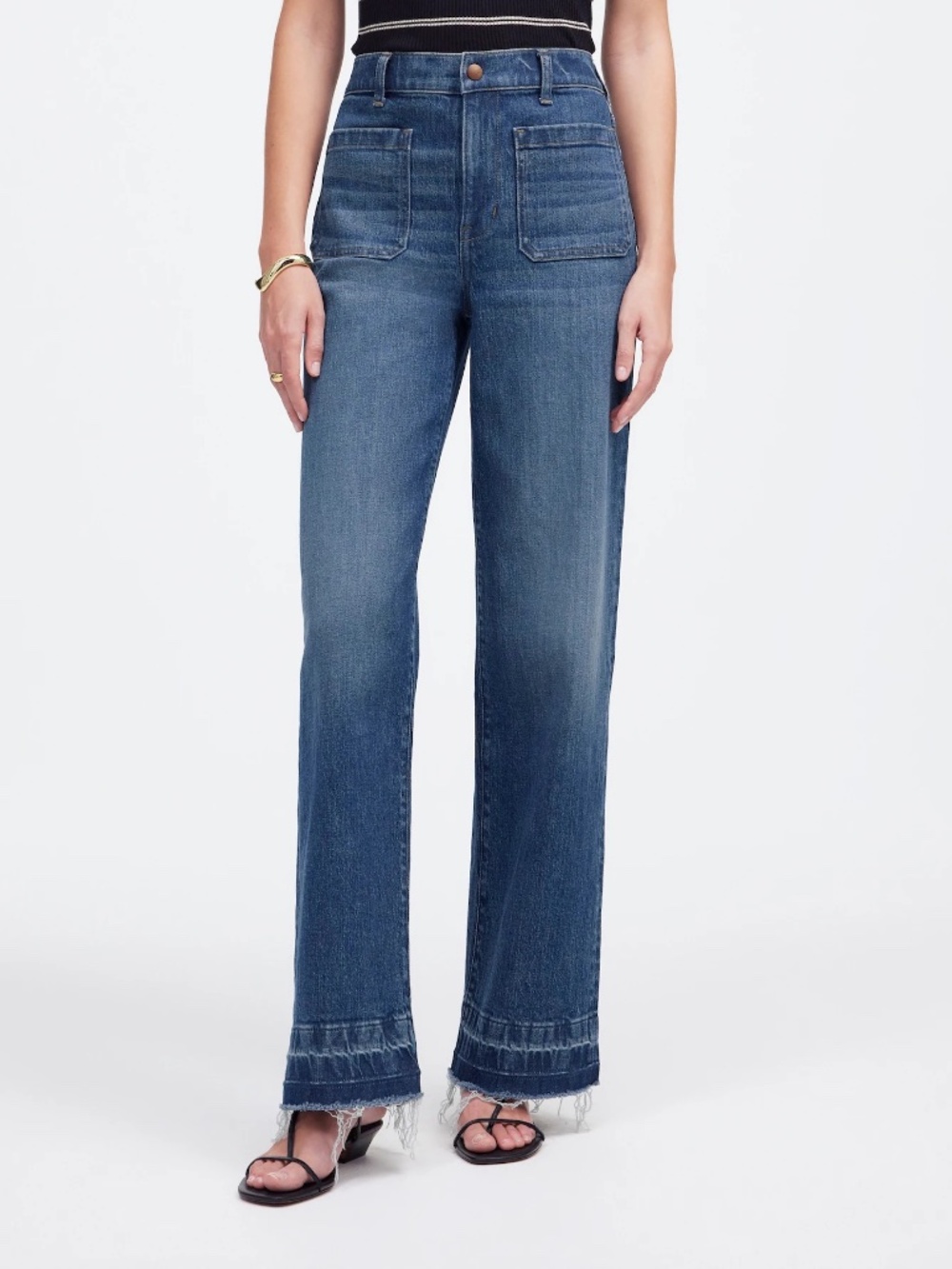 Emmett Wide-Leg Jean: Let Down Hem Edition Archbald WashComfort Stretch Size 27